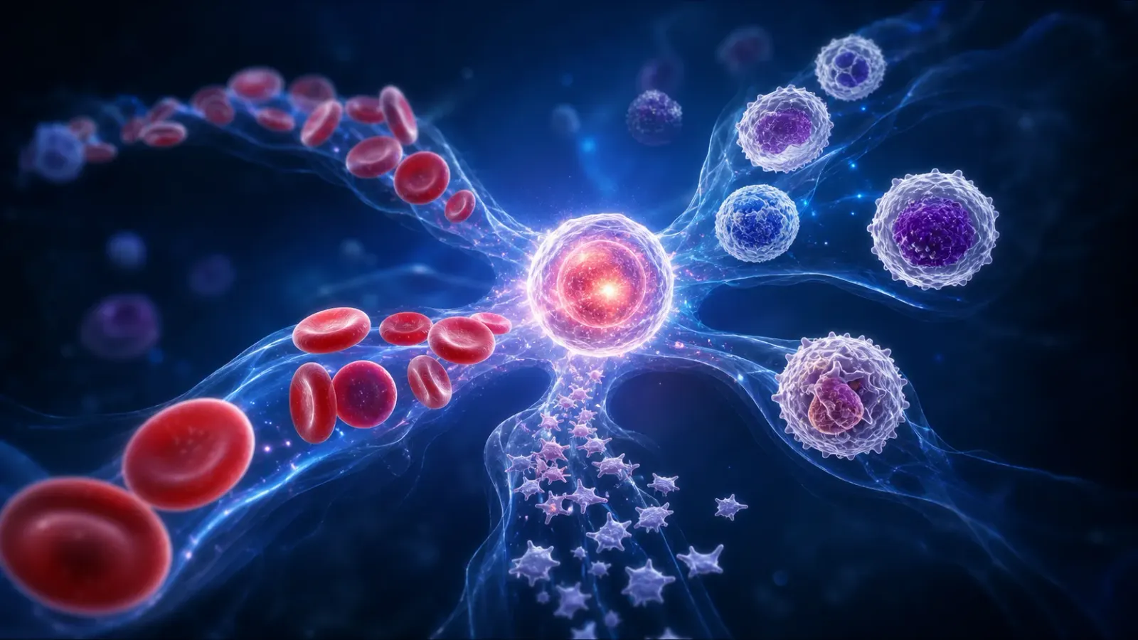 Scientific visualization of blood-forming stem cells and blood cells