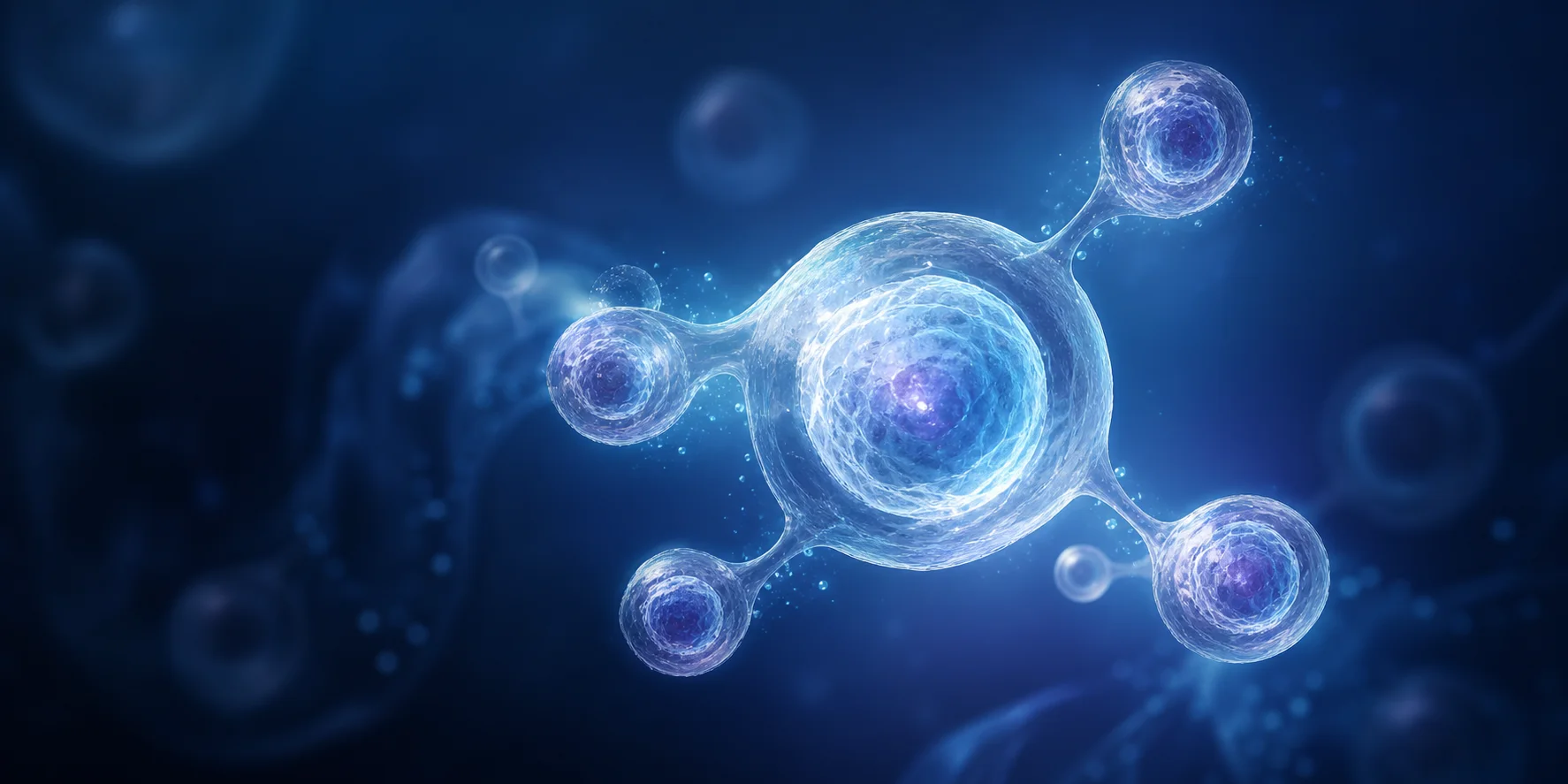 Scientific visualization of stem cells in a microscopic environment