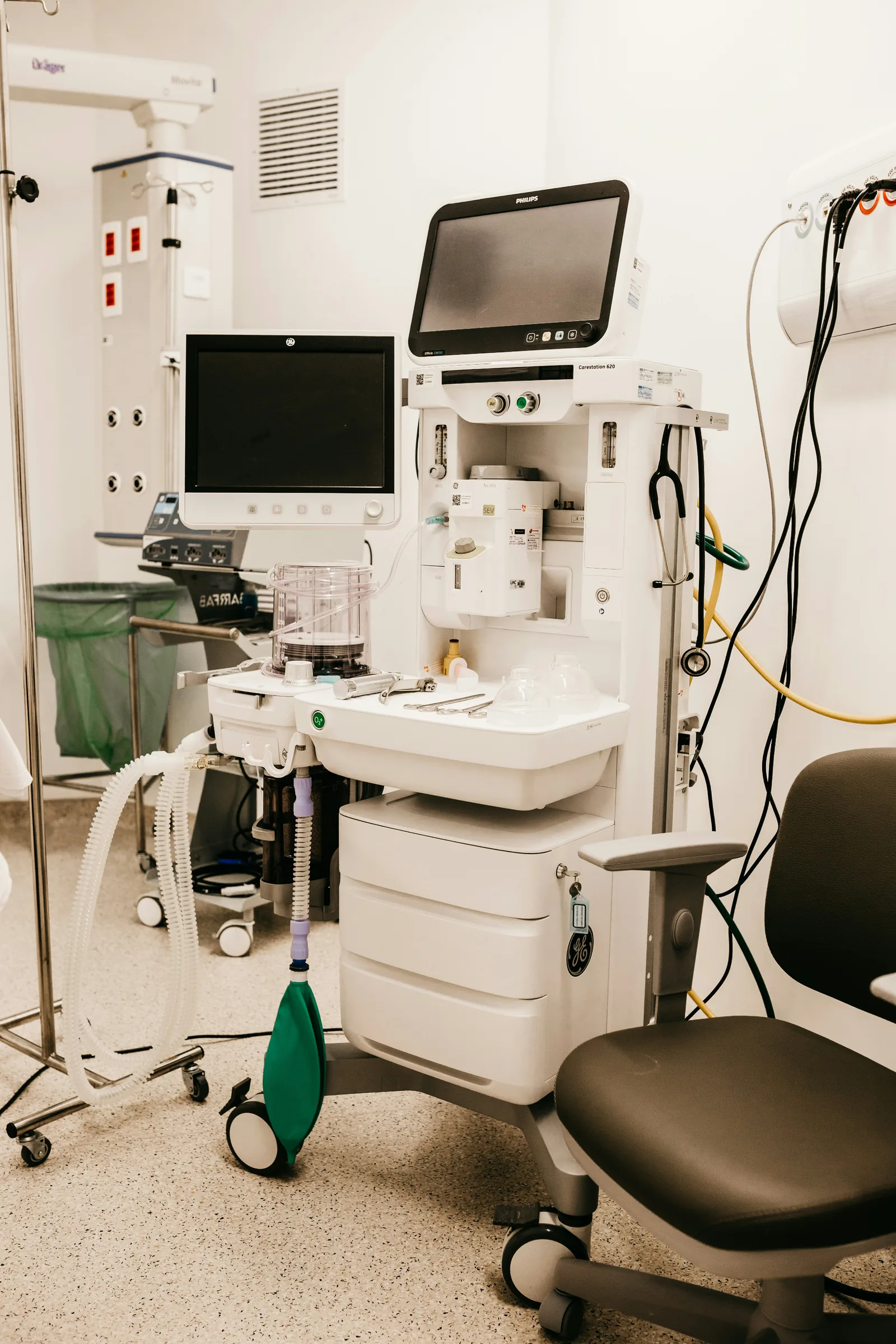 Clinical equipment in a registered treatment room
